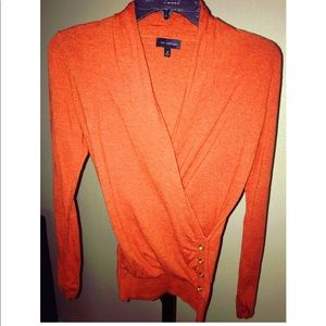 The Limited Vibrant Orange Wrap Sweater XS